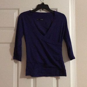 Dark purple quarter sleeve top